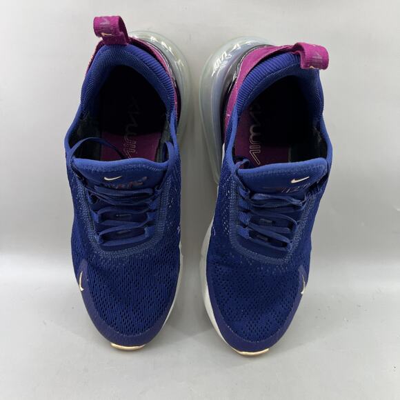 Nike Air Max 270 Running Shoes Women Size 8.5 Blue Purple Comfort Low Sneakers - Picture 5 of 8